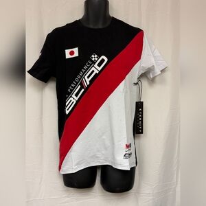 Eternity BC AD Tee Shirt Men’s JAPAN MOTOR SPORTS Black, White and Red / NWT